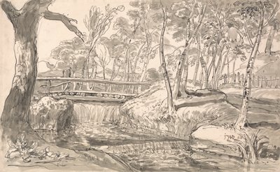 River Landscape with a Waterfall by James Ward